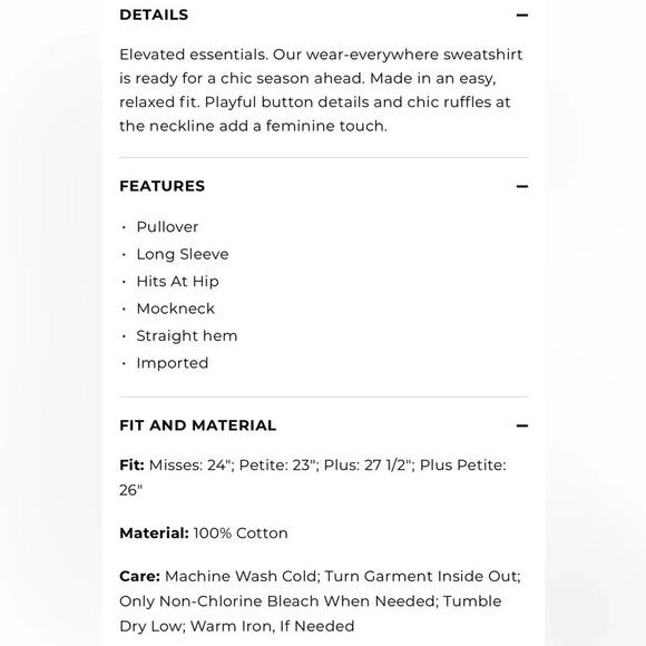 Talbots Plus Size Women's Purple Ruffle Trim Raglan Sweatshirt 2X - Picture 6 of 10